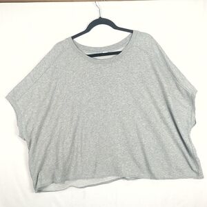 Old Navy Oversized Dolman Crop Women XXL Sweatshirt Streetwear Scoop Neck Grey